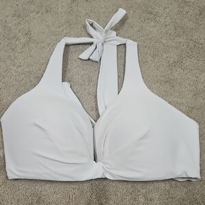 White Halter Bikini Top
